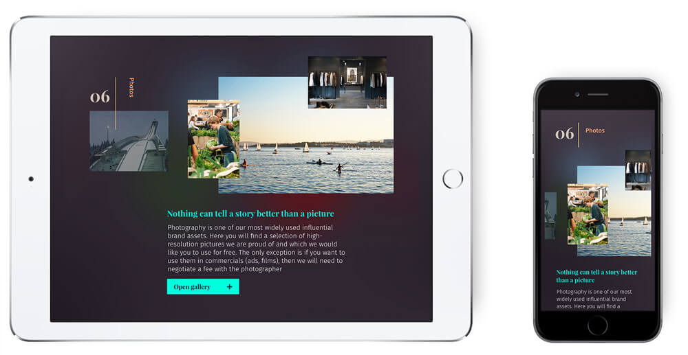 Oslo Brandbox iPad and iPhone website